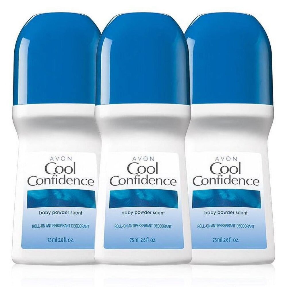 Avon Cool Confidence Roll-On Antiperspirant Deodorant, 2.6 fl oz (3-Pack)